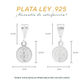 Dije de  Plata .925    doble vista en forma de San Benito  Mod. FBD-156 - Joyería Religiosa