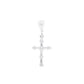 Dije Cruz Tubular con Anillos Decorativos — Plata .925 pendiente