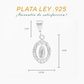 Dije de  Plata lLey .925  en forma de la Virgen de Guadalupe mod. FBD-170 - Joyería Religiosa