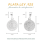 Dije de  Plata ley  .925 en forma de San Benito (FBD-190) - Joyería Religiosa