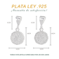 Set de Dije y Cadena de Plata - San Benito con Marco Ornamental Circular Doble Vista con Cadena (COM.FBD-228)