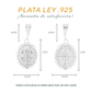 Set de Dije y Cadena de Plata - San Benito con Marco Ornamental Ovalado Doble Vista con Cadena(FBD-231)