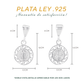 Set de Dije y Cadena de Plata - San Benito con Marco Greca Doble Vista con Cadena Fígaro (COM.FBD_235)