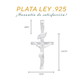 Dije de Plata Ley .925  en forma de Cruz con Cristo Mod. FBD-33  - Joyería Religiosa