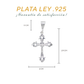 Dije de Cruz en  Plata Ley .925, CON DISEÑO   MOD. FBD-38