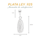 Dije Plata ley .925  en forma de la Virgen de Guadalupe Mod. FBD-59