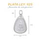 Dije Plata .925  Sochapada en  Forma de Gota con diseño de  Virgen de Guadalupe mod. GOTA BL-7VG - Joyería Religiosa