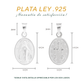 DIJE DE PLATA LEY .925 EN FORMA DE LA VIRGEN MILAGROSA MOD. MILAGROSA OVAL 7.