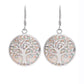 Aretes Árbol de la Vida con Ópalo Blanco — Plata .925 | OP-FAU-25-0330