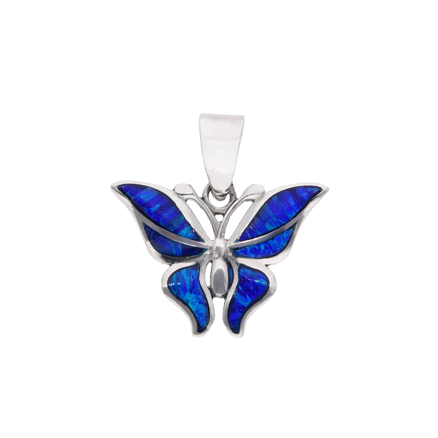 Dije Mariposa con Ópalo Azul Intenso — Plata .925 | OP-FAU-25-0359