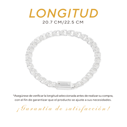 Pulso de Plata ley .925 - Estilo Tejido Chino (6mm)