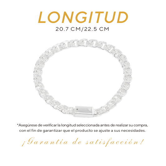 Pulso de Plata ley .925 - Estilo Tejido Chino (6mm)