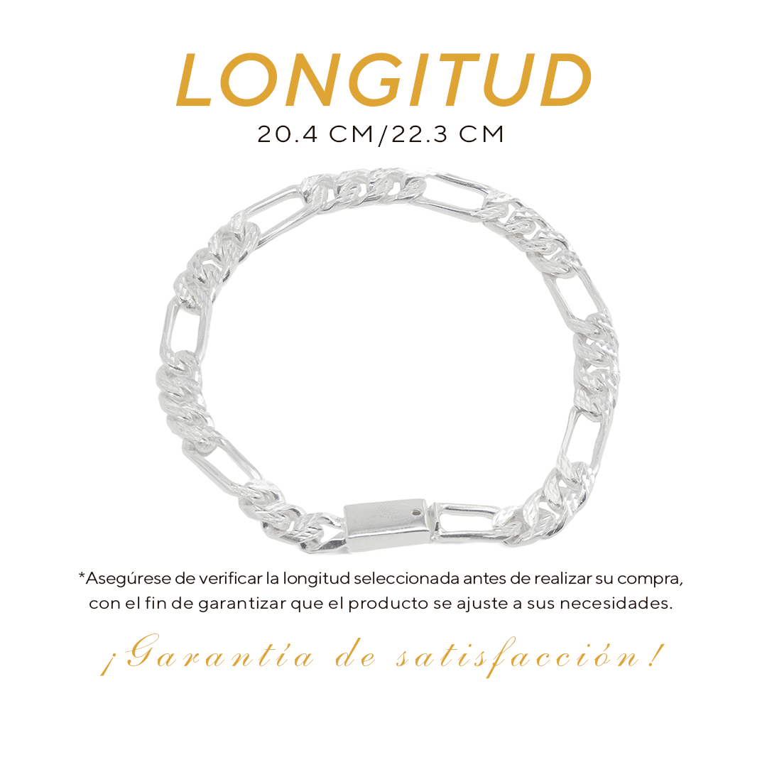 Pulso de Plata .925 - Estilo Fígaro (6mm)