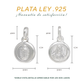 Dije  de  Plata .925 , doble vista Virgen de Guadalupe y Sagrado Corazón de Jesús  mod.  SYA-01 - Joyería Religiosa