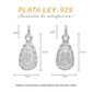 Dije Plata .925  doble vista Sochapada Virgen de Guadalupe y sagrado Corazón SYB-03 - Joyería Religiosa