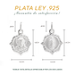 Dije de  Plata .925 doble vista  Sochapada Virgen de Guadalupe  y sagrado corazón Mod. SYC-02- Joyería Religiosa