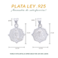 Dije Plata .925  Doble vista Sochapada Virgen de Guadalupe y sagrado corazón  Mod. SYG-02 - Joyería Religiosa