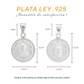 Dije Plataley .925  Doble vista Sochapada Virgen de Guadalupe  y Sagrado corazón de Jesús mod. SYG-04 - Joyería Religiosa