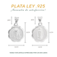 Dije de Plata .925 doble vista  Sochapada Virgen de Guadalupe y sagrado corazón de Jesús Mod. SYG-11 - Joyería Religiosa