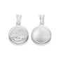 Medalla ángel querubín durmiente doble vista en plata .925 – frente y reverso sobre fondo blanco