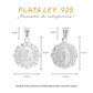 Dije de  Plata ley .925  Doble vista Sochapada Virgen de Guadalupe y Sagrado corazón de Jesús mod. SYG_37 - Joyería Religiosa