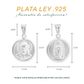 Dije  de Plata .925 doble vista Sochapada Virgen de Guadalupe  y Sagrado corazón de Jesús , mod. SYI-01- Joyería Religiosa