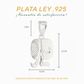 Dije  de Plata Ley .925 Zodiaco Maya Kankin  ( 27 de  Abril a 16 de MAYO )