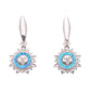 Aretes Sol Celeste de Ópalo en Plata.925