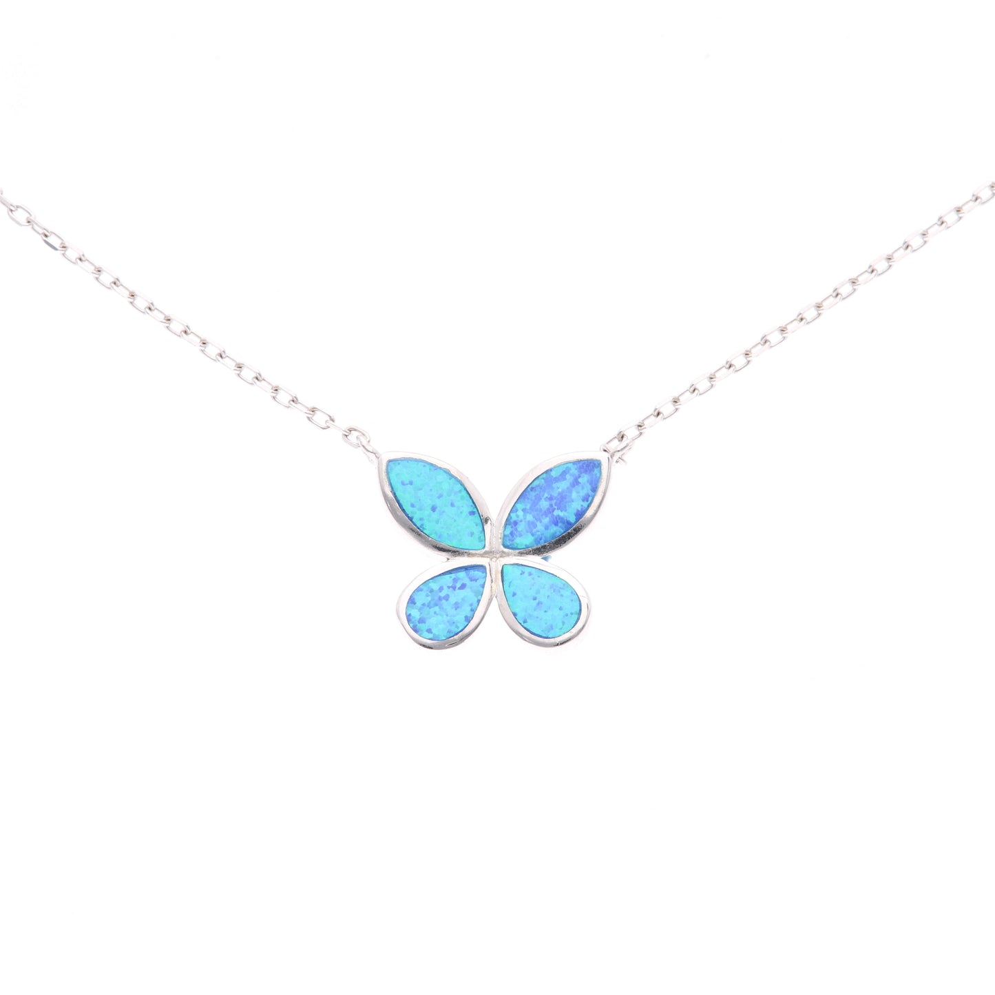 Collar Mariposa de Ópalo en Plata.925