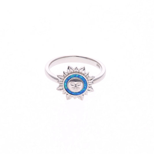 Anillo Sol Celeste de Ópalo Plata.925