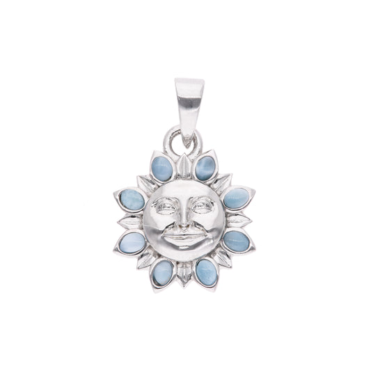 dije Sol Caribeño Larimar en Plata.925