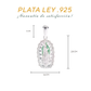 Dije de Plata Ley .925 en Forma de la Virgen de Guadalupe con Circonia ERDP008 - Joyería Religiosa
