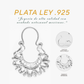 Aretes Plata .925 de Aro Abierto Borde Festoneado 4.3 Gramos - Joyería Elegante