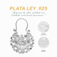Aretes Plata .925 de Aro Abierto Borde Floreado 7.5 Gramos - Joyería Elegante
