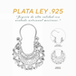Aretes Plata .925 de Aro Abierto Borde Floreado 6.8 Gramos - Joyería Elegante