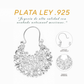 Aretes Plata .925 de Aro Abierto Borde Floreado 10.3 Gramos - Joyería Elegante
