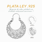 Aretes Plata .925 de Aro Abierto Floreado 13.8 Gramos - Joyería Elegante