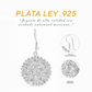 Aretes Plata .925 de Aro Abierto Diseño de Flor 16.5 Gramos - Joyería Elegante