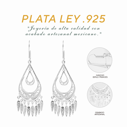 Aretes Plata .925  Filigrana - Joyería Elegante