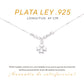 Collar de Plata .925 - Cadena Popcorn con Discos Degradé, Zircones y Dije Corazón Diamantado
