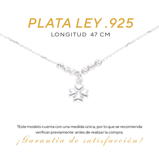 Collar de Plata .925 - Cadena Popcorn con Discos Degradé, Zircones y Dije Corazón Diamantado