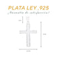 Medidas de la cruz calada panal: 4 cm alto × 2.7 cm ancho, argolla 1 cm – Plata Ley .925