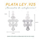 Medidas del crucifijo doble vista: 4.4 cm alto × 2.7 cm ancho, argolla 9 mm – Plata Ley .925