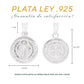 Dije Medalla San Benito Chica Biface — Plata .925 | DR191