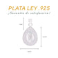 Medidas del dije Virgen Guadalupe lágrima: 2.6 cm alto × 1.6 cm ancho, argolla 7 mm – Plata Ley .925