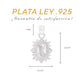 Medidas del dije Divino Niño: 2.2 cm alto × 1.5 cm ancho, argolla 7 mm – Plata Ley .925