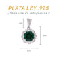 Medidas del dije flor Diana: 1.4 cm alto × 1.2 cm ancho, argolla 7 mm pavé – Plata Ley .925
