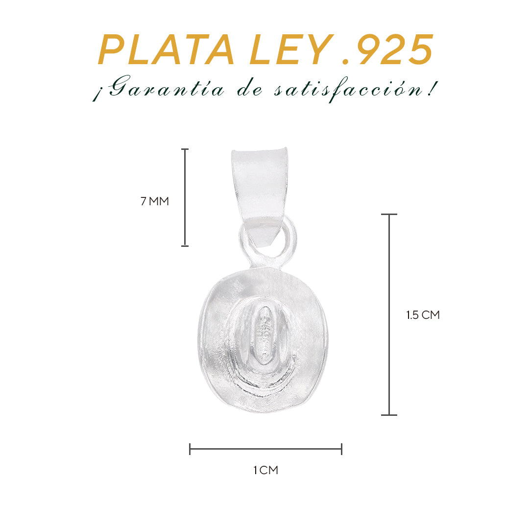 Dije Sombrero Charro Plata .925
