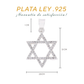 Medidas del dije: 3.1 cm alto × 2.8 cm ancho — Plata Ley .925