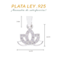 Dije Flor de Loto con Zircones Pavé — Plata .925 pendiente